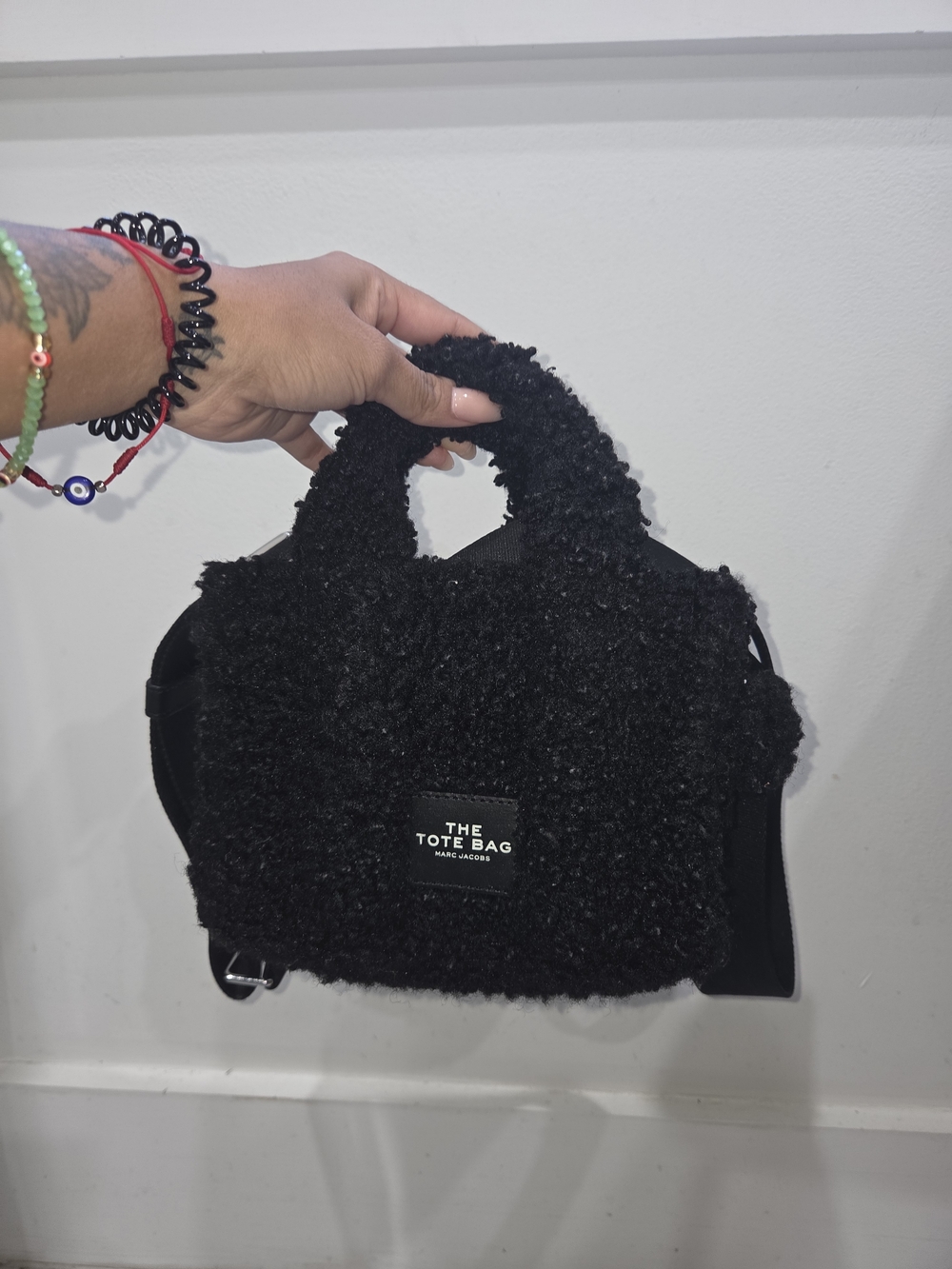Marc Jacobs Black Sherpa Mini Tote
